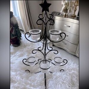 Yankee candle wrought iron xmas tree tealight holder